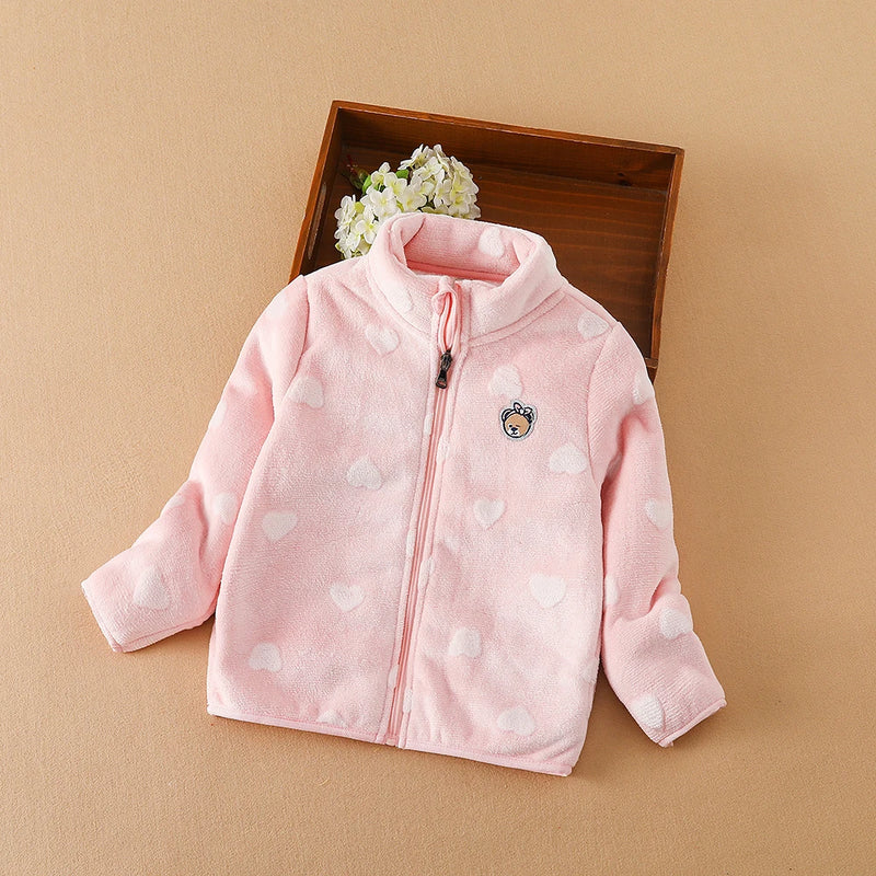 Kids Girls Jacket Autumn Winter Warm Coat For Baby Girls Cute Outwear Children's Clothing