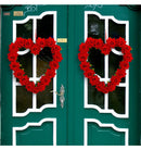 Valentines Day Wreath for Front Door Pink Roses with Bow Tie Berry Wreaths Decor
