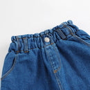 Girls Lace Waist Jeans Children Pants for Winter