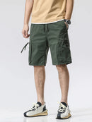 Summer Cargo Shorts Men Streetwear Short Male Straight Cotton Casual Shorts