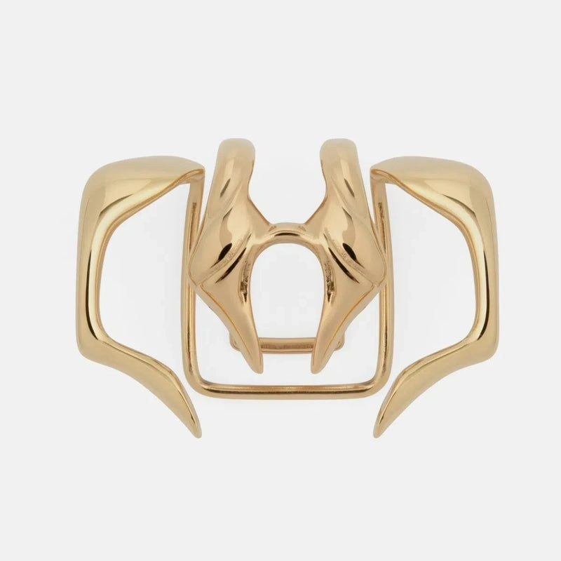 Gothic Geometric Beast Tooth Metal Lip Clip Set For Men Women Party Individuality Face Accessories