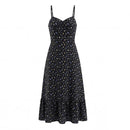 Black floral dress on a white background, Obroi