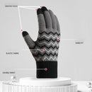 Winter Men's Imitation Wool Full Finger Cold-proof Warm Gloves Split Finger Touch Screen Knitted Gloves