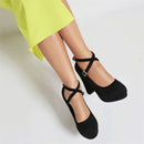 Women High Heels Shoe Black Gold Heels Pumps Ankle Strap Office Party Wedding Shoes Female