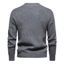 Mens Winter Sweater Lake Blue Knitted Soft Warm Pullovers for Men Autumn Casual Sweater