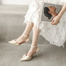 Medium Heel Heels Women's Shoes Trend Pointed Toe Butterfly Stilettos Elegant Dress Weddings Bridal Party White Designer