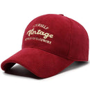 Corduroy Caps For Men Baseball Cap Winter Women Golf Cap Street Trucker Hat