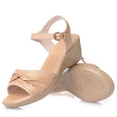 Sandals Women Wedge Soft Leather Women Summer Sandals Mid Heel Sandals Woman