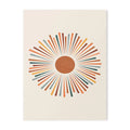 Minimalist Bohemian Poster Orange Palm Leaf Sun Mountain Wall Art