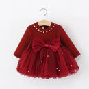 Red dress with a large bow on a white background, Obroi
