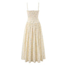 Beige floral dress on a white background, Obroi