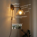Wall Lamp Sconce Glass Balcony Bedroom Bathroom Mirror Light Fixtures Copper Nordic Lampe De Chevet