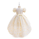 Flower Trailing Girls Princess Dresses For Kids Ball Gown Baby Clothes Children Wedding Party Formal Evening Prom