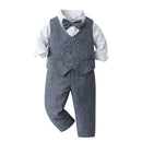 Baby Boys Clothes Gentleman Formal Suits Birthday Shirt Trousers Handsome 3pcs Sets
