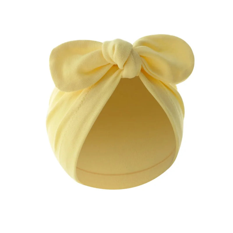 Baby Girls Boys Hat Cute Flower Knot Bunny Ears Hat Newborn Beanie Caps For Kids Toddler Infant Hair Accessories