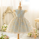3-10 years old embroidery elegant princess dress girl luxurious golden lace retro children festivals festival party dress carniv