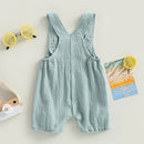 0-24M Lovely Baby Girls Boys Romper Shorts Sleeveless Suspenders Jumpsuits
