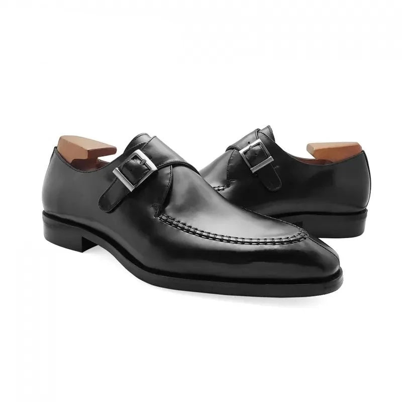 Luxury Single Monk Strap Men Shoes Party Dress Best Man Shoe Handmade Genuine Leather Formal Designer Shoes Men