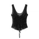 Black lace lingerie set on a white background, Obroi