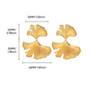 Stainless Steel Leaf Earrings For Women Stud Earring Female Fashion Wedding Ear Jewelry Gift