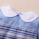 Newborn Toddler Romper Clothes Baby Girl Striped Long Sleeves Jumpsuit Lapel Collar