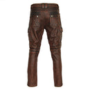 Motorcycle Leather Pants for Men Genuine Motor Biker Leather Pant Protectors Pantalones Moto