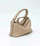Handbag Knit Weave Strap Single Shoulder Bag Beige Soft First Layer Leather Women Crossbody Bag