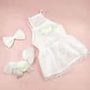 Pet Dress Summer Spring Sweet Desinger Skirt Cat Fashion Bowknot Shirt Small Dog Vest Puppy Clothes Chihuahua Poodle Maltese