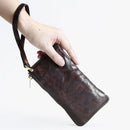 Genuine leather men quality real leather ID multi-card wallet