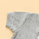 Cotton Rib Short Sleeve Outfit Toddler Baby Boys Girl Rainbow Romper Summer Baby Girls Jumpsuit Playsuit