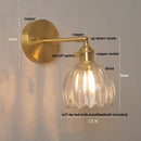 Wall Lights Dining Room Kitchen Nordic Modern Glass Copper Knob Switch Wandlamp