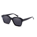 Acetate Checkerboard Sunglasses Rectangle Frame Blue Sun Glasses Designer Square Shades Female