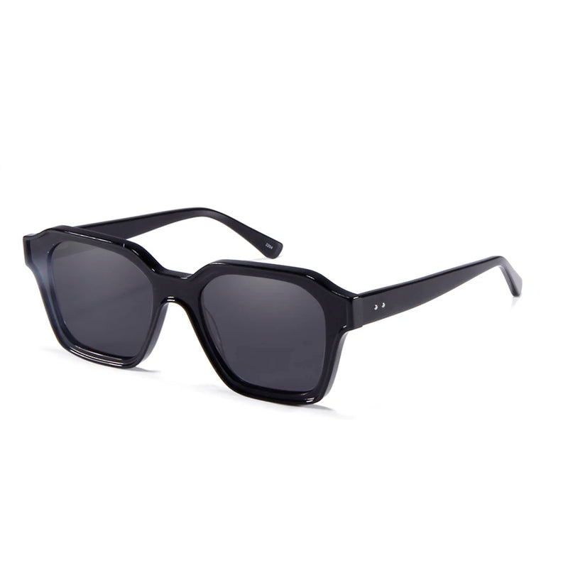 Acetate Checkerboard Sunglasses Rectangle Frame Blue Sun Glasses Designer Square Shades Female