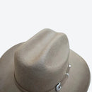 Wool Western Curved-brimmed Cowboy Hats Solid Color Woolen Felt Hat Fedora Caps