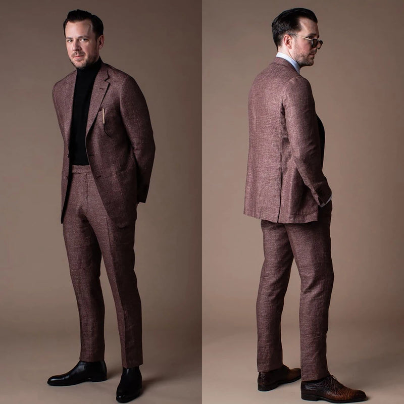Classic Wedding Men Suits Business Tailor-Made Tuxedo 3-Pieces Jacket Vest Pants Blazer Party Singer Groom