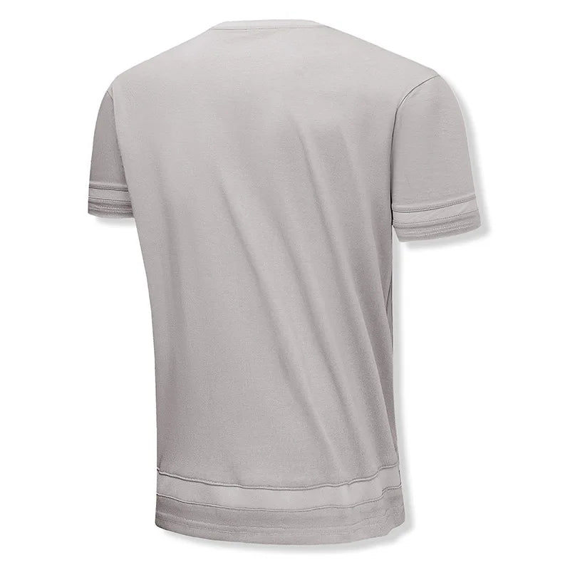 Round Neck Stitching Trend T-Shirt Men's Summer Casual Short-Sleeved Top