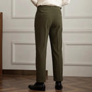 Classics Naples Men's Suit Corduroy Pants Men High Waist Straight Formal Trousers