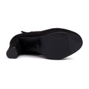 Women High Heels Shoe Black Gold Heels Pumps Ankle Strap Office Party Wedding Shoes Female