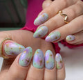 Hand Press On Nail Art Almond Portable Short Nails Girls Handmade Nails