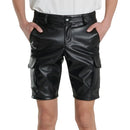 Leather Pants Men's Multi Pockets Zipper Closure for Performance
