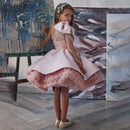 Flower Girl Dress Puffy Girl Dress Pink Cute Baby Girl Dress Girl Birthday Party Gowns First Communion Dress