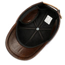 Warm Hat Man Winter Genuine Leather Baseball Caps Male Casual Belt Ear Protect
