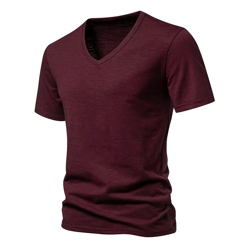 Summer T Shirt Men Casual Cotton Basic T-shirts Breathable Top Tees