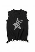 Men's Knitted Vest Summer Mesh Vest Casual Sleeveless Breathable Woolen Knit Ves Soft Top Men