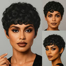 Short Curly Pixie Wig Full Human Hair Designed for Women