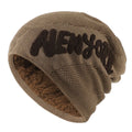 Warm Winter Hat Knitted Hat Add Fur Lined Thick Ski Beanie Cap