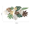 European Light Luxury Plant Wrought Iron Wall Decoration Living Room Metal 3D Pendant Creative Home Decoration