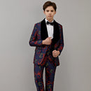 Formal Dress Suit Set Handsome Boy Wedding Blazer Vest Pants Bowtie Outfit