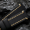 Handmade Head Strap with Bronze Buckle Men Style Brushed Leather Bracelet
