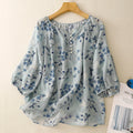 Floral Shirts Blouses For Women Casual Loose Top Summer